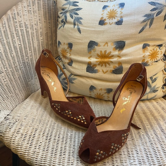 Nina Shoes - 1970s Nina brown suede wedge heels - 9.5
